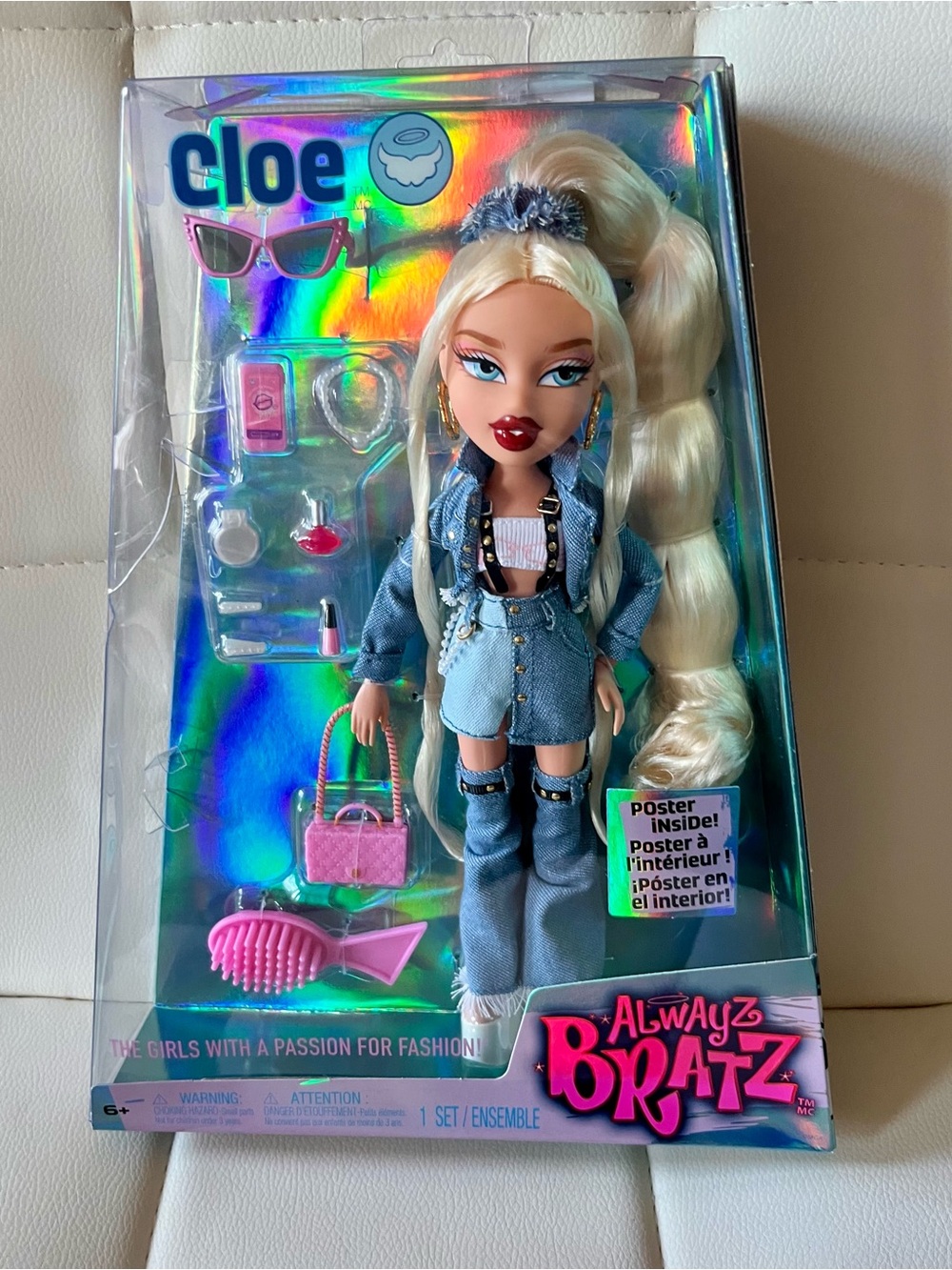 Cloe Bratz Doll in Denim Outfit with Blonde Ponytail